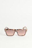 Gafas de sol, con marco clásico en color café y marrón con efecto carey.