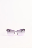 Gafas de sol de marco clásico con lente competo negro