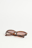 Gafas de sol de marco clásico en color café carey y negro mate