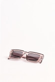 Gafas de sol, con marco en pasta gruesa traslucida color gris.