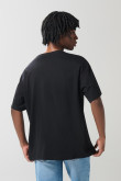 Camiseta negra oversize de Star Wars con cuello redondo