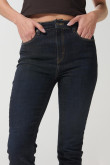 Jean jegging ceñido tiro súper alto azul con bolsillos