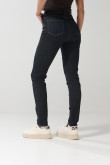 Jean jegging ceñido tiro súper alto azul con bolsillos