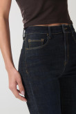 Jean jegging ceñido tiro súper alto azul con bolsillos