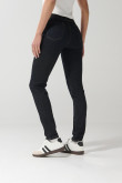 Jean tiro alto jegging azul intenso ceñido con cremallera