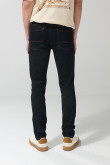 Jean azul intenso skinny con tiro bajo y ajuste ceñido