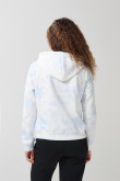Buzo crema tie dye con capota y arte de Hora de Aventura
