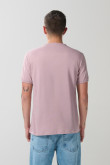 Camiseta unicolor en algodón manga corta ajustada