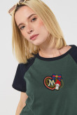 Camiseta de My Melody unicolor con manga ranglan corta