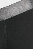 Bóxer en algodón negro brief-medio con cintura en contraste
