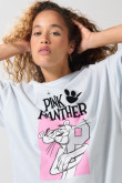 Camiseta azul clara oversize manga corta de la Pantera Rosa