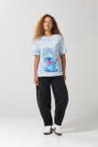 Camiseta tie dye azul cuello redondo de Lilo & Stitch
