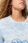 Camiseta tie dye azul cuello redondo de Lilo & Stitch