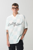 Camiseta oversize para hombre tipo polo manga corta