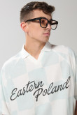Camiseta oversize para hombre tipo polo manga corta