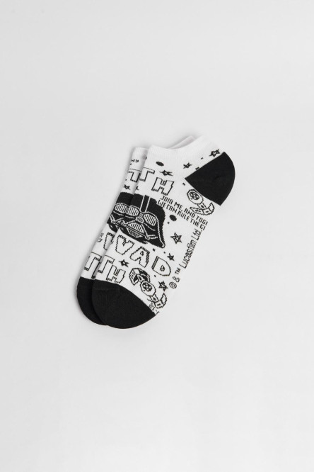 Medias tobilleras cremas de Star Wars con contrastes