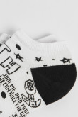 Medias tobilleras cremas de Star Wars con contrastes