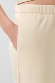 Pantalón unicolor jogger con bota recta en tela gruesa