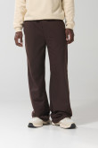 Pantalón unicolor tipo jogger bota recta con bolsillos