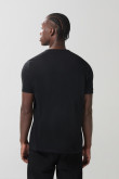 Camiseta ajustada con cuello redondo unicolor
