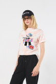 Camiseta de Coca-Cola rosada tie dye manga corta