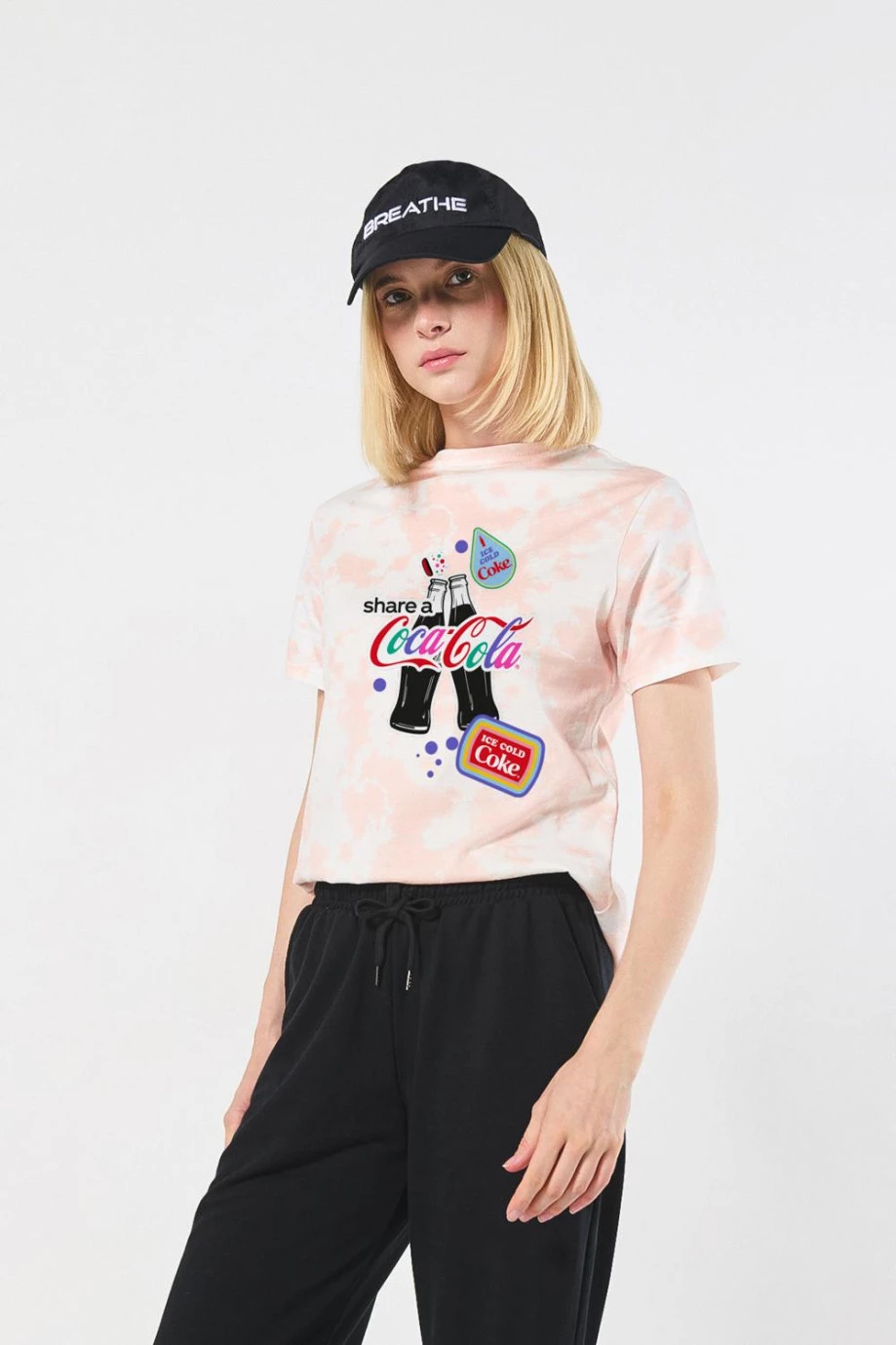 Camiseta manga corta de estampado de Coca cola