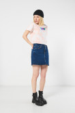 Camiseta crop top rosada tie dye de Coca-Cola