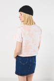 Camiseta crop top rosada tie dye de Coca-Cola