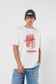 Camiseta oversize manga corta de sardinas