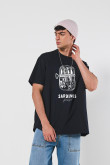 Camiseta oversize manga corta de sardinas