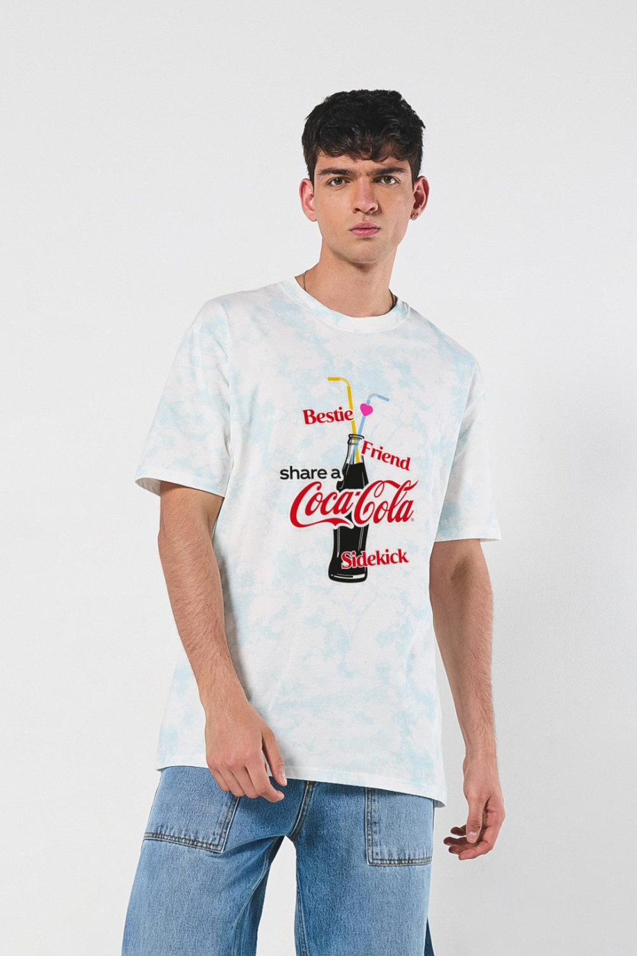 Camiseta oversize manga corta de Coca-cola