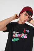 Camiseta oversize manga corta de Coca-cola