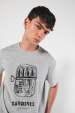 Camiseta oversize manga corta de sardinas