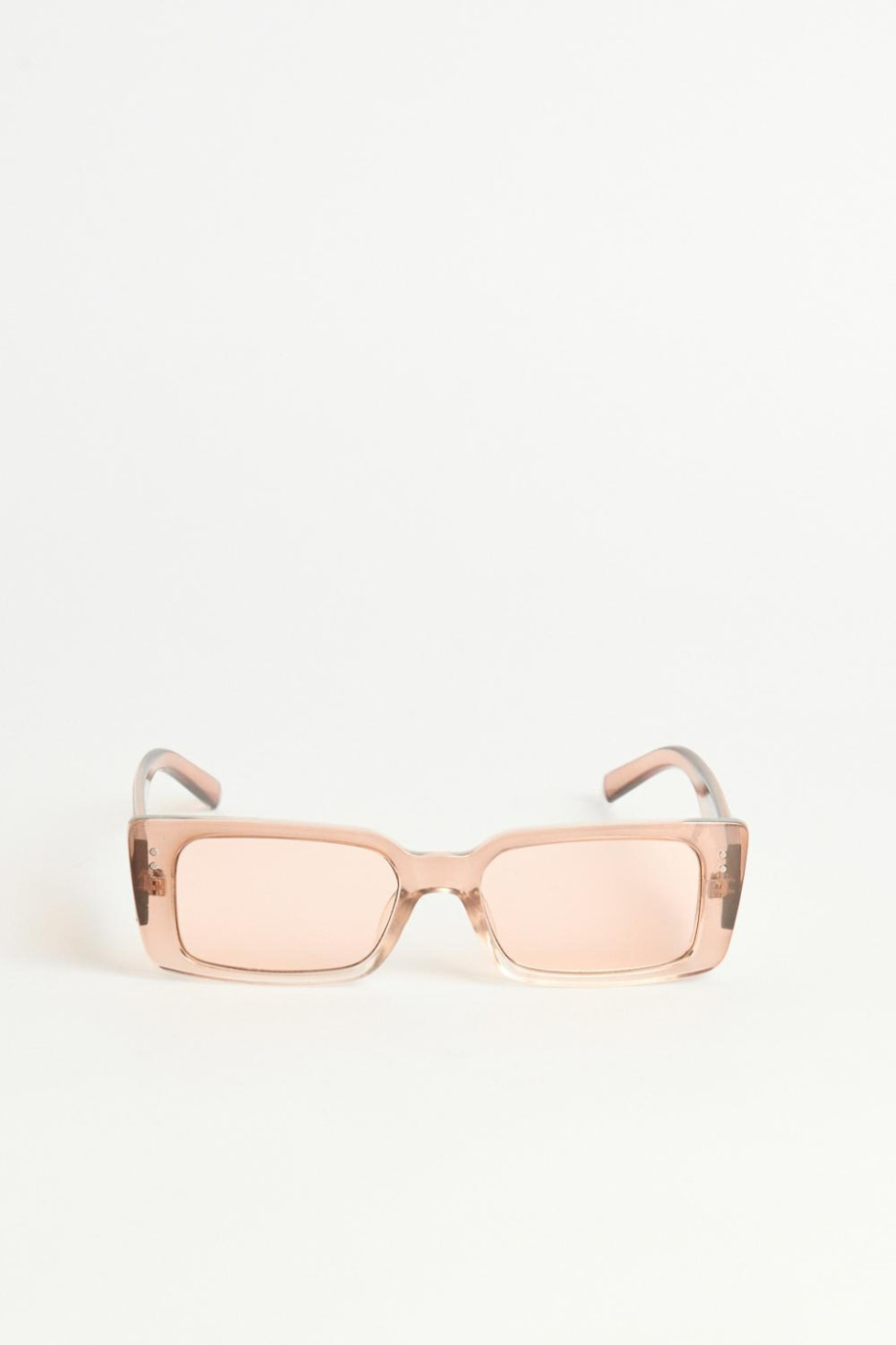 gafas de sol de marco rectangular color kaki y café carey