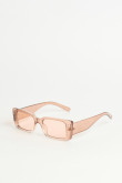 gafas de sol de marco rectangular color kaki y café carey
