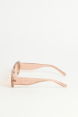 gafas de sol de marco rectangular color kaki y café carey