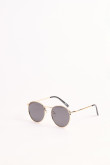 Gafas de sol de marco metálico dorado y lente negro o rosado