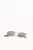 Gafas de sol de marco metálico dorado y lente negro o rosado