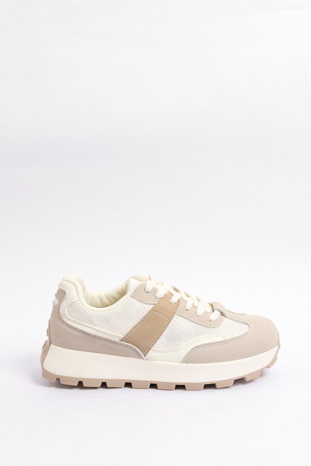 Tenis chunky para mujer en color kaki con plataforma