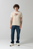 Jean azul oscuro baggy bota ancha con tiro medio