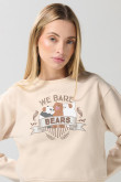 Buzo cuello redondo de Osos Escandalosos kaki claro