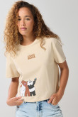 Camiseta crop top kaki con arte de Osos Escandalosos