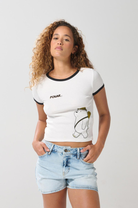 Camiseta crema de Osos Escandalosos manga corta