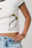 Camiseta crema de Osos Escandalosos manga corta