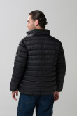 Chaqueta acolchada unicolor con bolsillos insumos en contraste