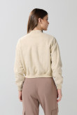 Chaqueta unicolor bomber liviana con cremallera