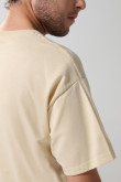 Camiseta cuello redondo en algodón unicolor