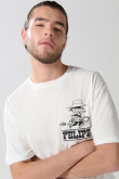 Camiseta crema manga corta con diseño de Mafalda