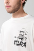 Camiseta crema manga corta con diseño de Mafalda