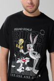 Camiseta manga corta con estampado en frente de Looney Tunes.
